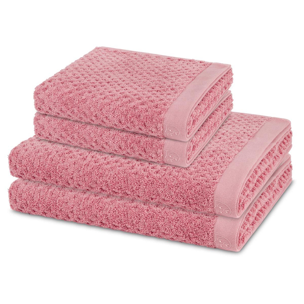 ROSS Handtuch Set Harmony, Walkfrottee (Spar-Set, 4-St), 2 X Handtuch 2 X Duschtuch im Set - Baumwolle - Saugstark