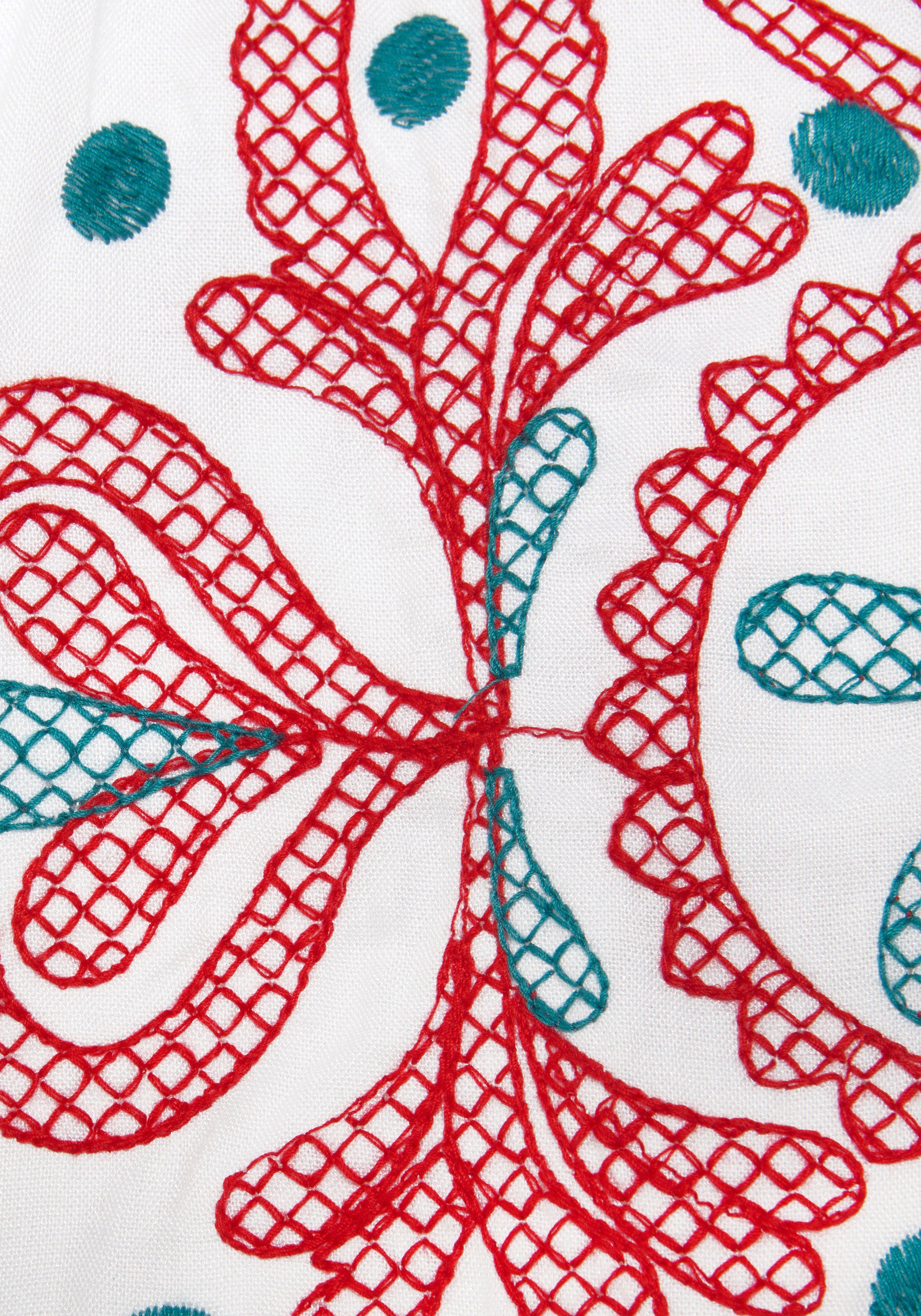 LASCANA long-sleeved blouse with embroidery, women's blouse, tunic, boho style