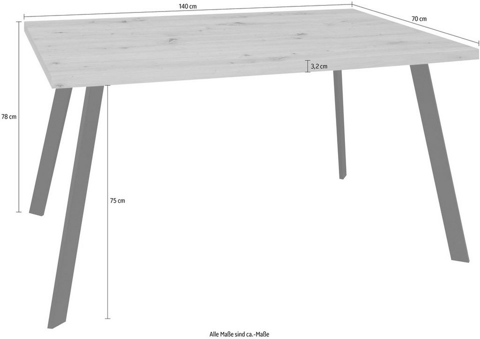 Mäusbacher Schreibtisch Big System Office, Breite 140 cm, Maße B/T/H  140/70/75 cm