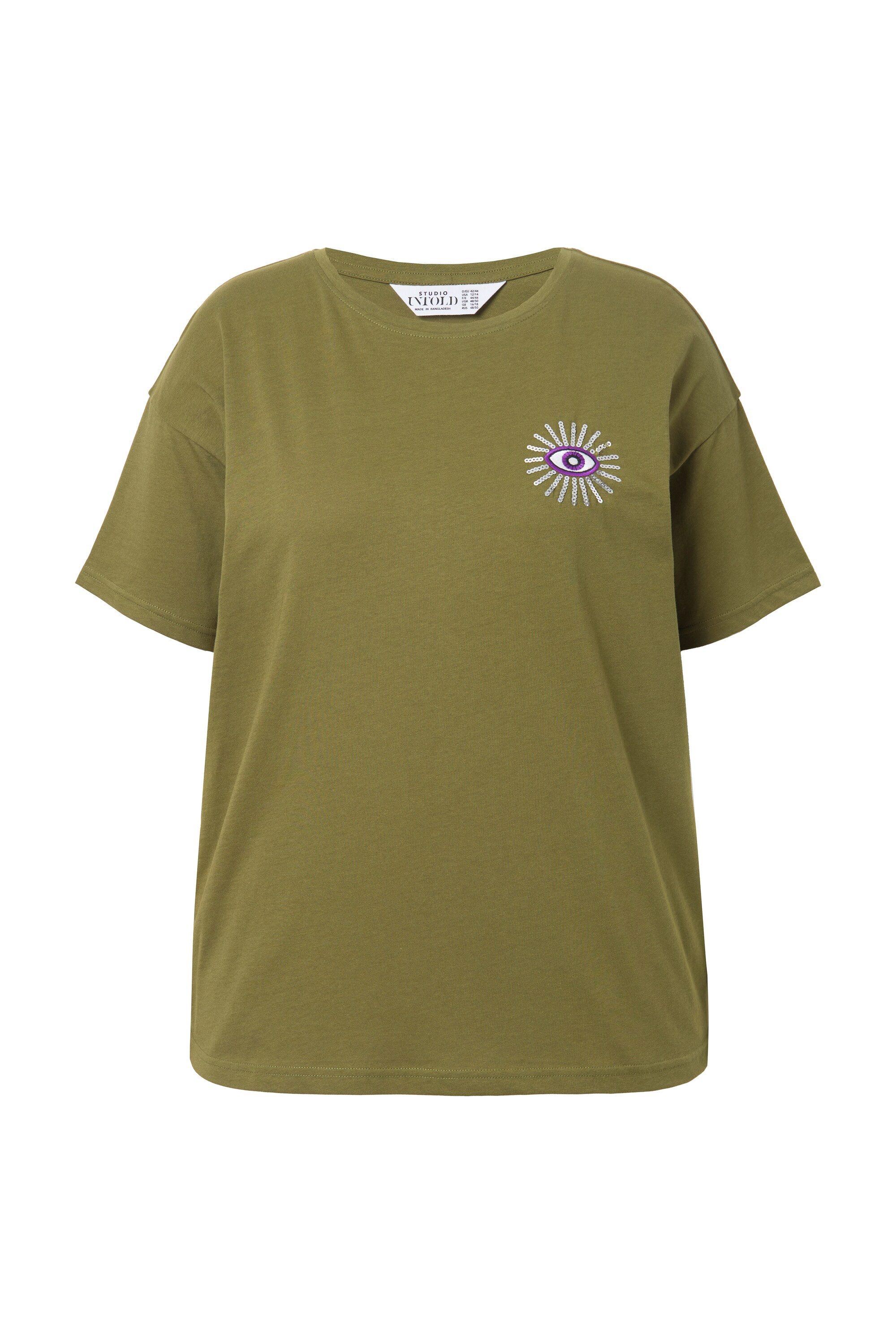 Studio Untold T-Shirt T-Shirt oversized Glitter-Eye Halbarm günstig online kaufen