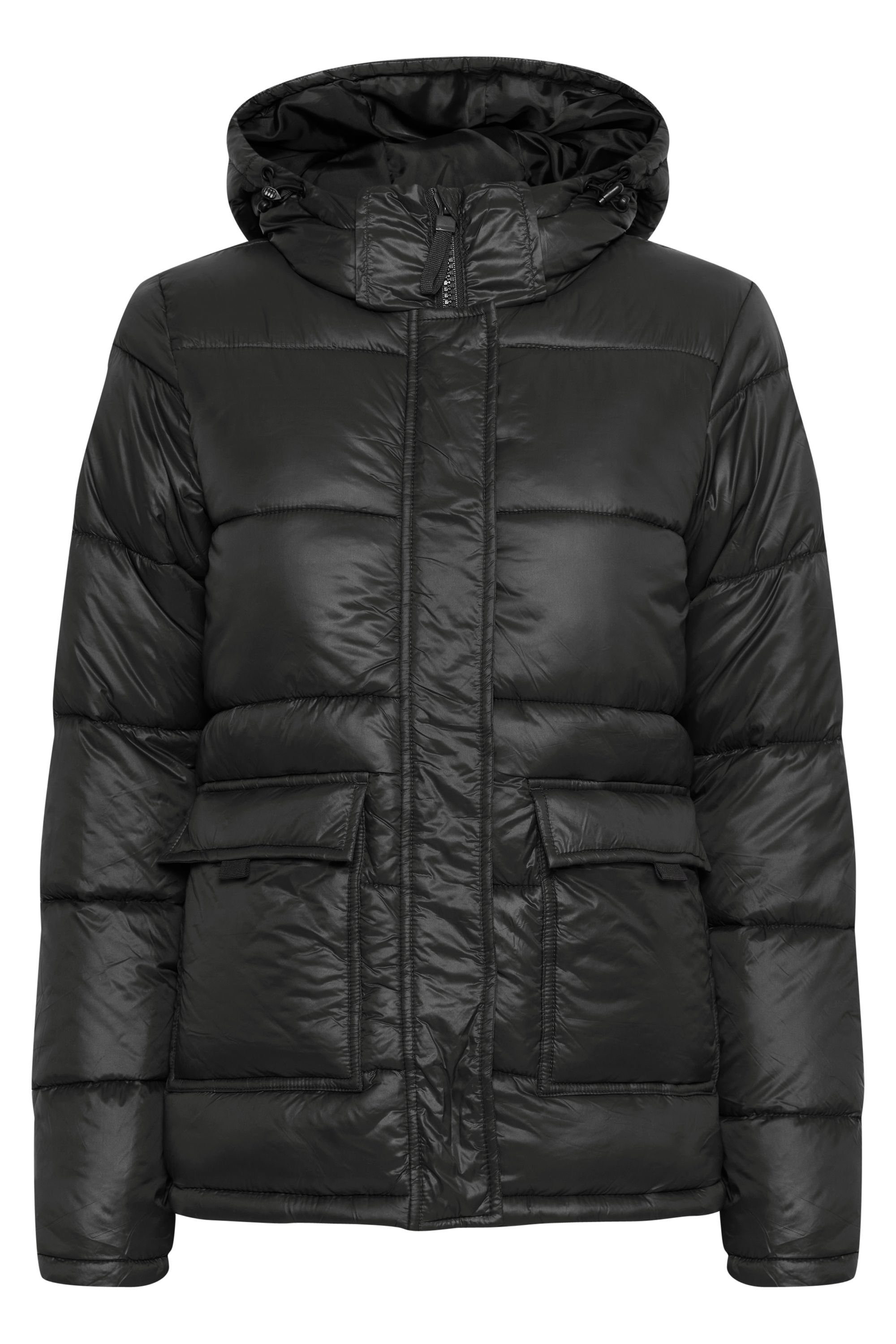 OXMO Winterjacke Winterjacke Black OXDilja (194007) mit Kapuze