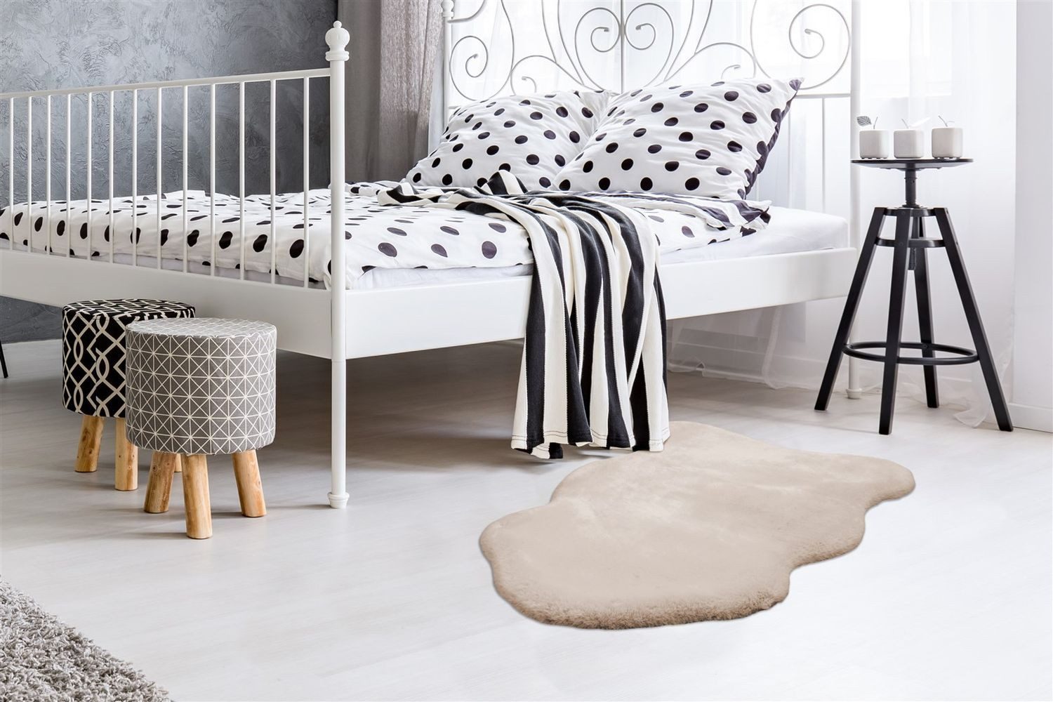 Teppich Boss Hochflor-Teppich Hochflor Teppich Robert Sheepskin 225 - Creme, rechteckig, Höhe: 35 mm