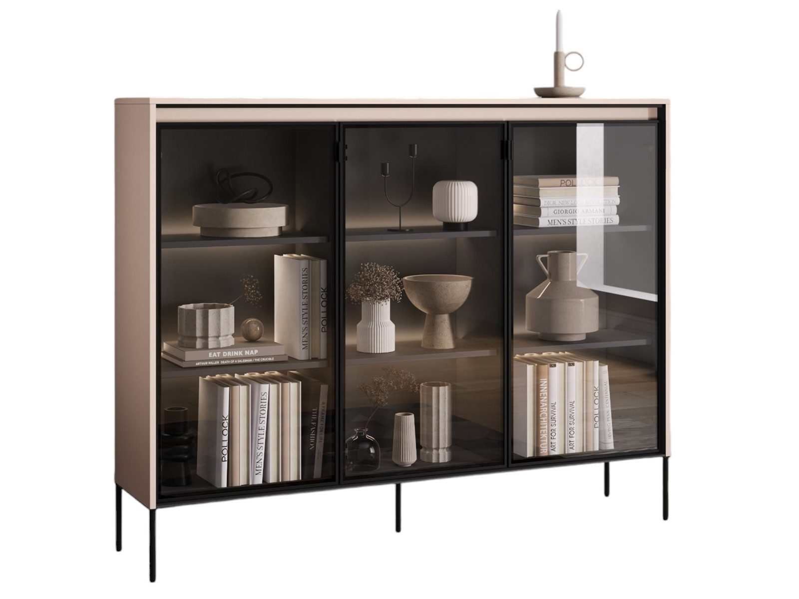 Compleo Vitrine FLORE Moderne Standvitrine mit günstig online kaufen