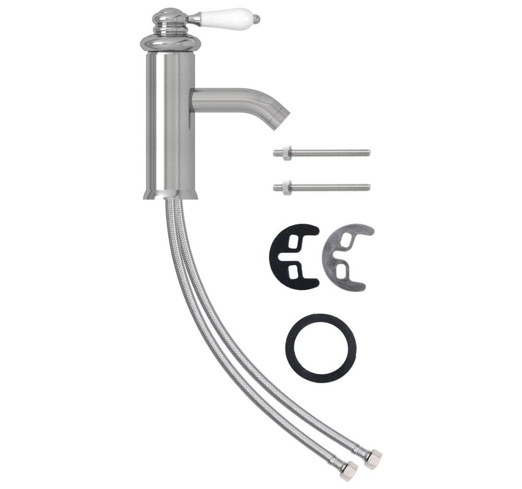 Thumbnail - vidaXL Waschtischarmatur Waschtischarmatur Silbern 130x180 mm