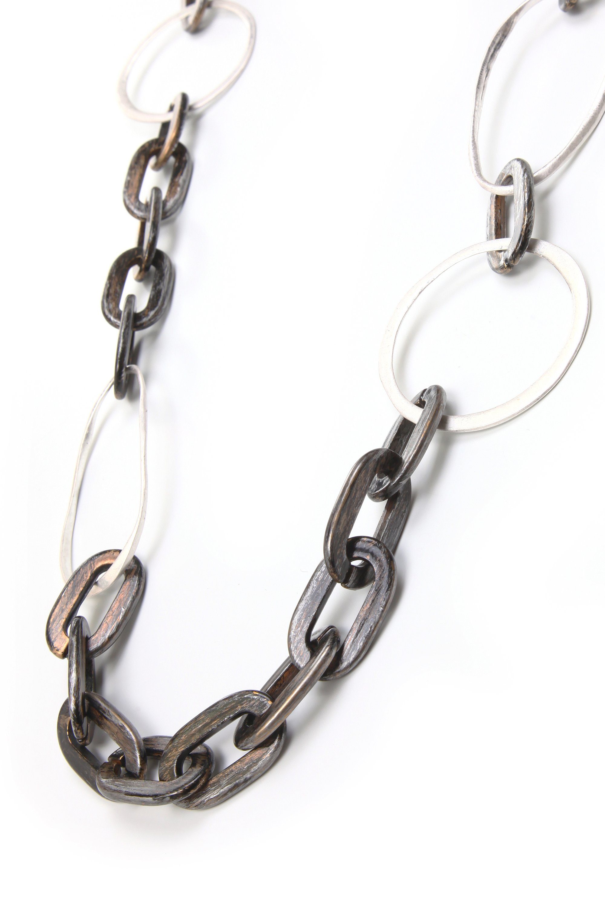 COLLEZIONE ALESSANDRO Lange Kette Palina, mit filigran gearbeiteten Metallringen