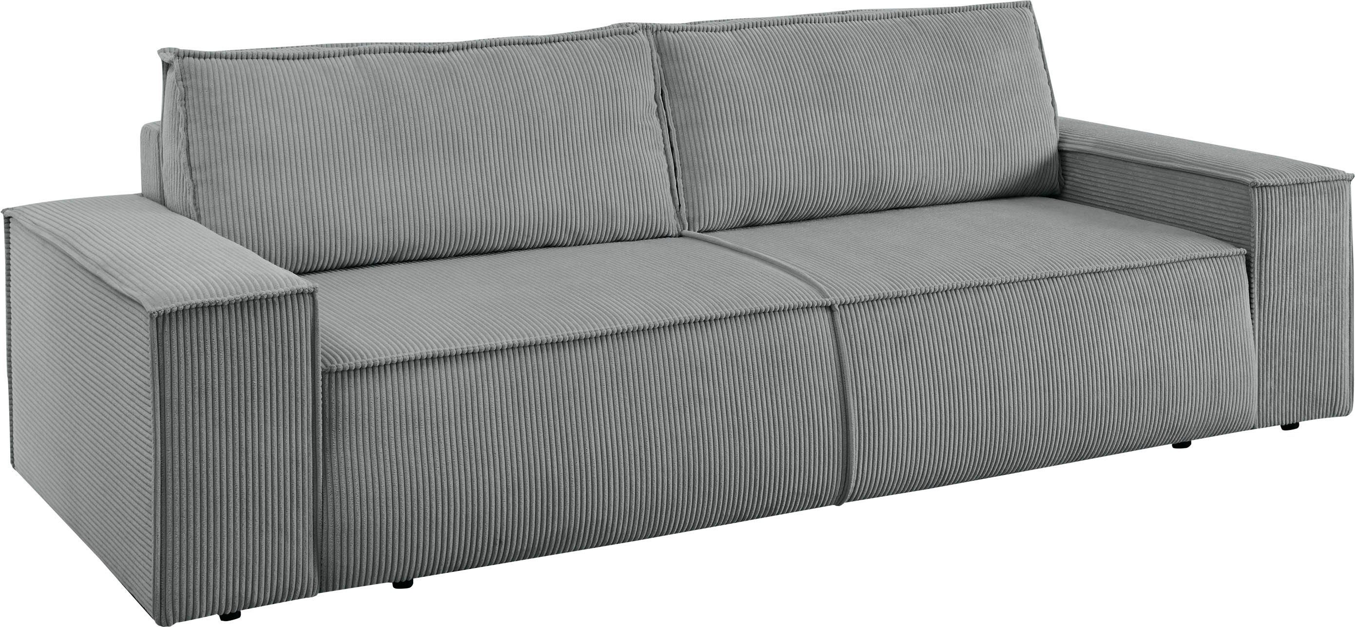 Premium collection by Home affaire 3-Sitzer »Sherwood«, mit Bett-Funktion (Liegefläche 200x136 cm), Bettkasten, mit 2 losen Rückenkissen-kaufen