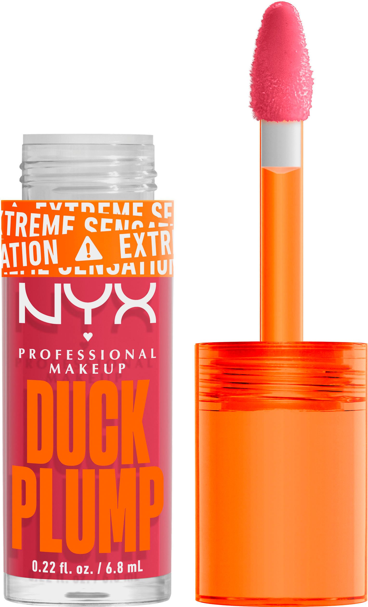 NYX PROFESSIONAL MAKEUP Lipgloss DUCK PLUMP LIP LACQUER, sofortiger Schmollmund-Effekt dank Kollagenpeptiden