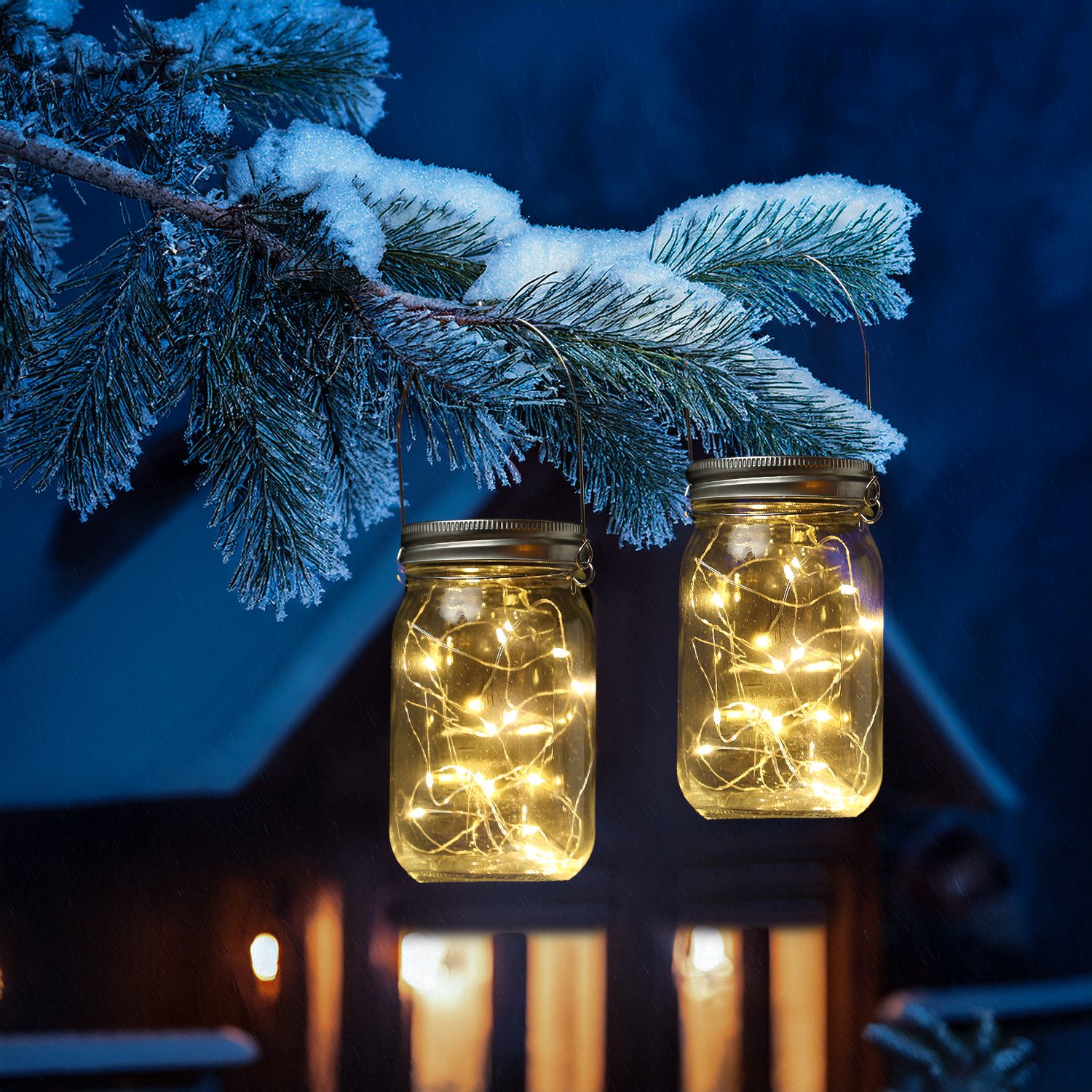 MARELIDA LED Solarleuchte LED Solar Glas Windlicht Laterne Einmachglas für günstig online kaufen