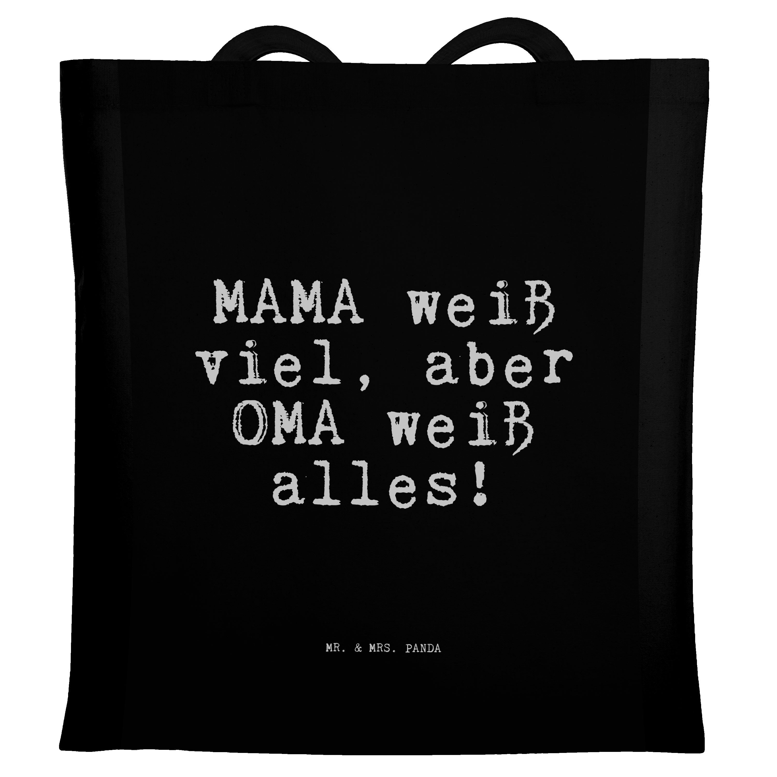 & Panda aber... Mr. Schwarz - Familie, viel, (1-tlg) Tragetasche MAMA S Geschenk, - Mrs. weiß Stoffbeutel,