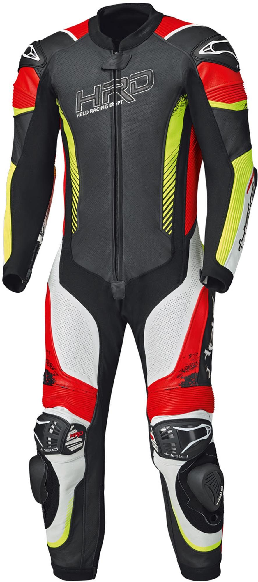 Held Biker Fashion Motorradkombi Brands Hatch 1-Teiler Motorrad Lederkombi Ellenbogenprotektoren enthalten,Schulterprotektoren enthalten