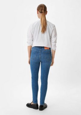 comma casual identity 5-Pocket-Jeans Skinny-Jeans mit geschlitztem Saum Waschung