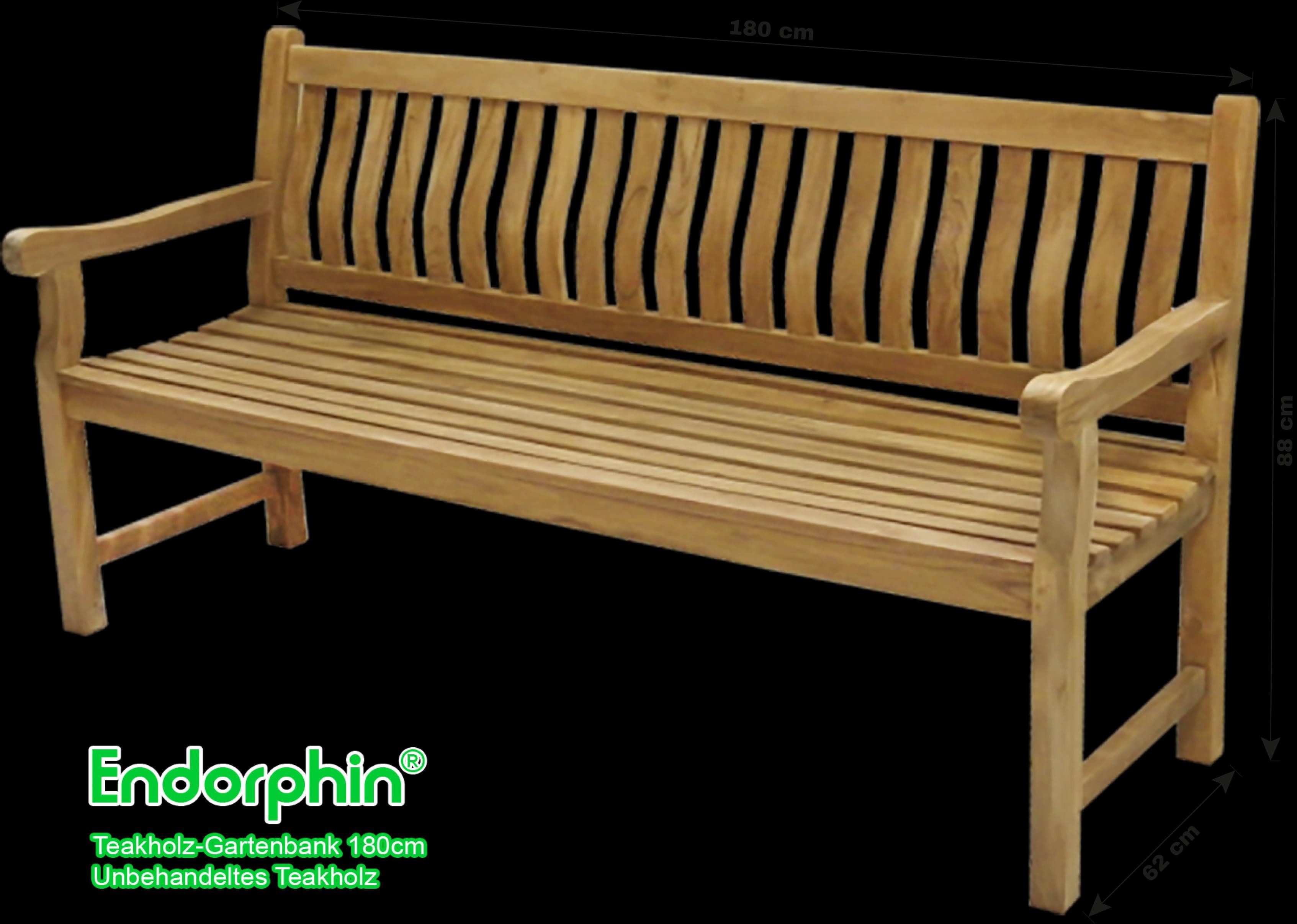 Endorphin Sitzbank Gartenbank 180 cm breite, Gartenmöbel, Parkbank, Teakholz Bank, Kernho