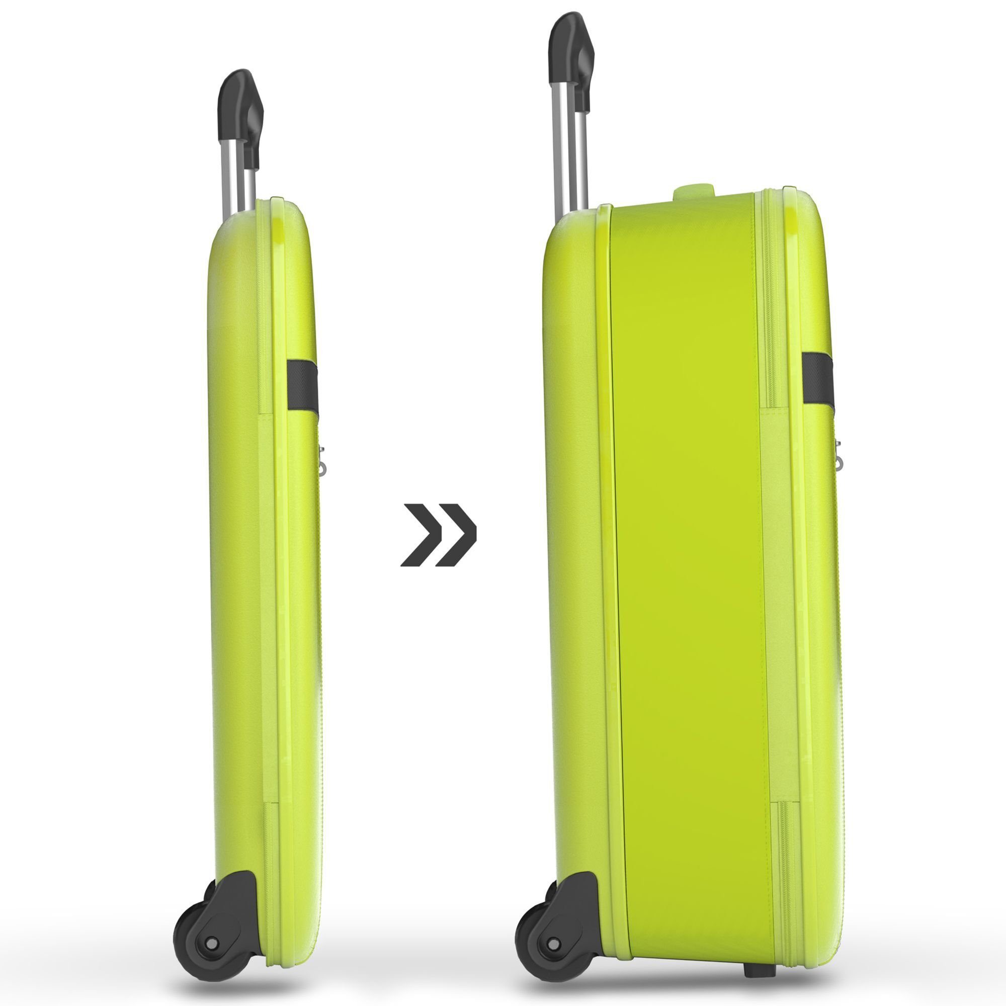 Rollink Hartschalen-Trolley Aura, 2 Rollen, limeade Polycarbonat