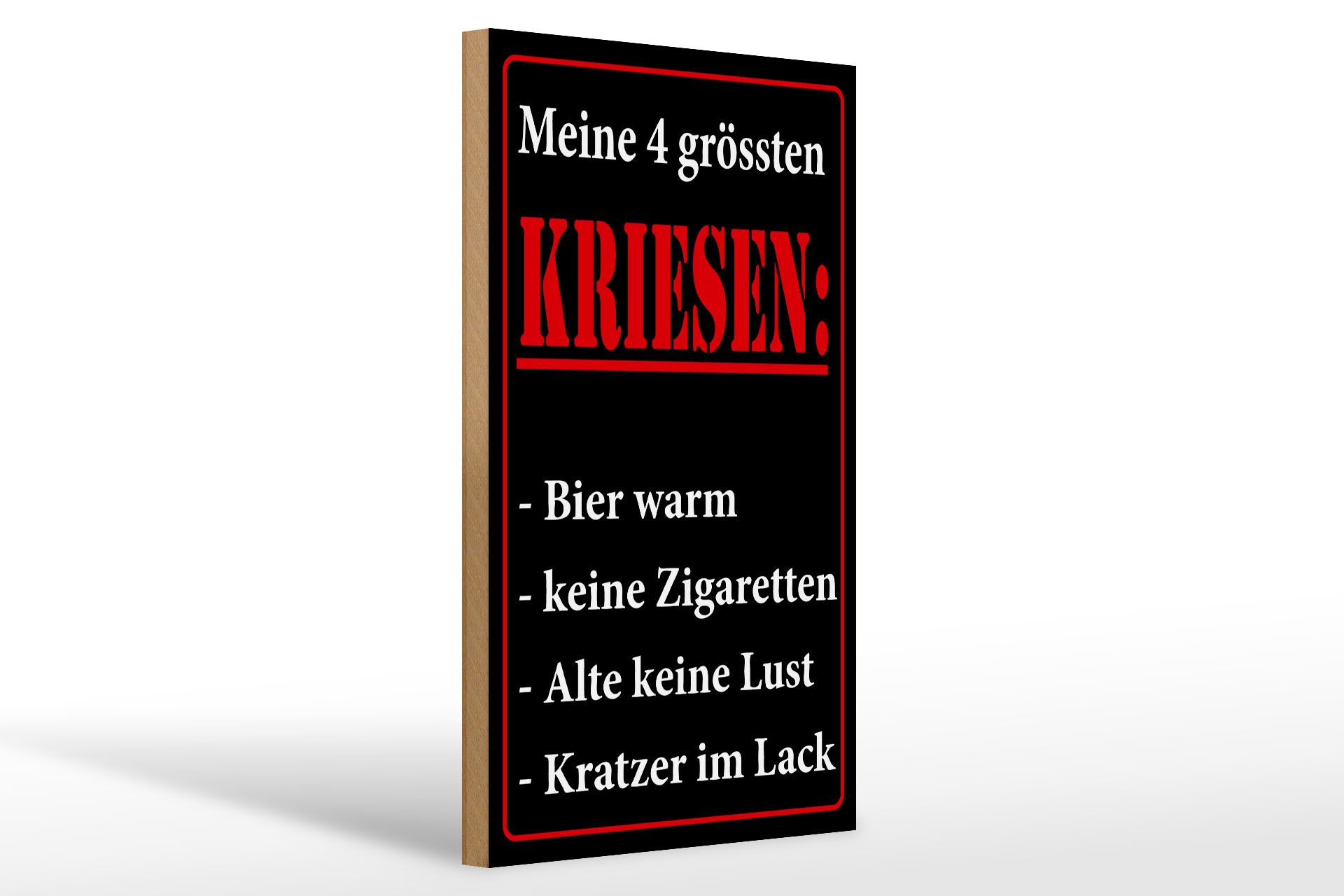 Holzbild Spruch 20x30cm Meine 4 grössten Kriesen