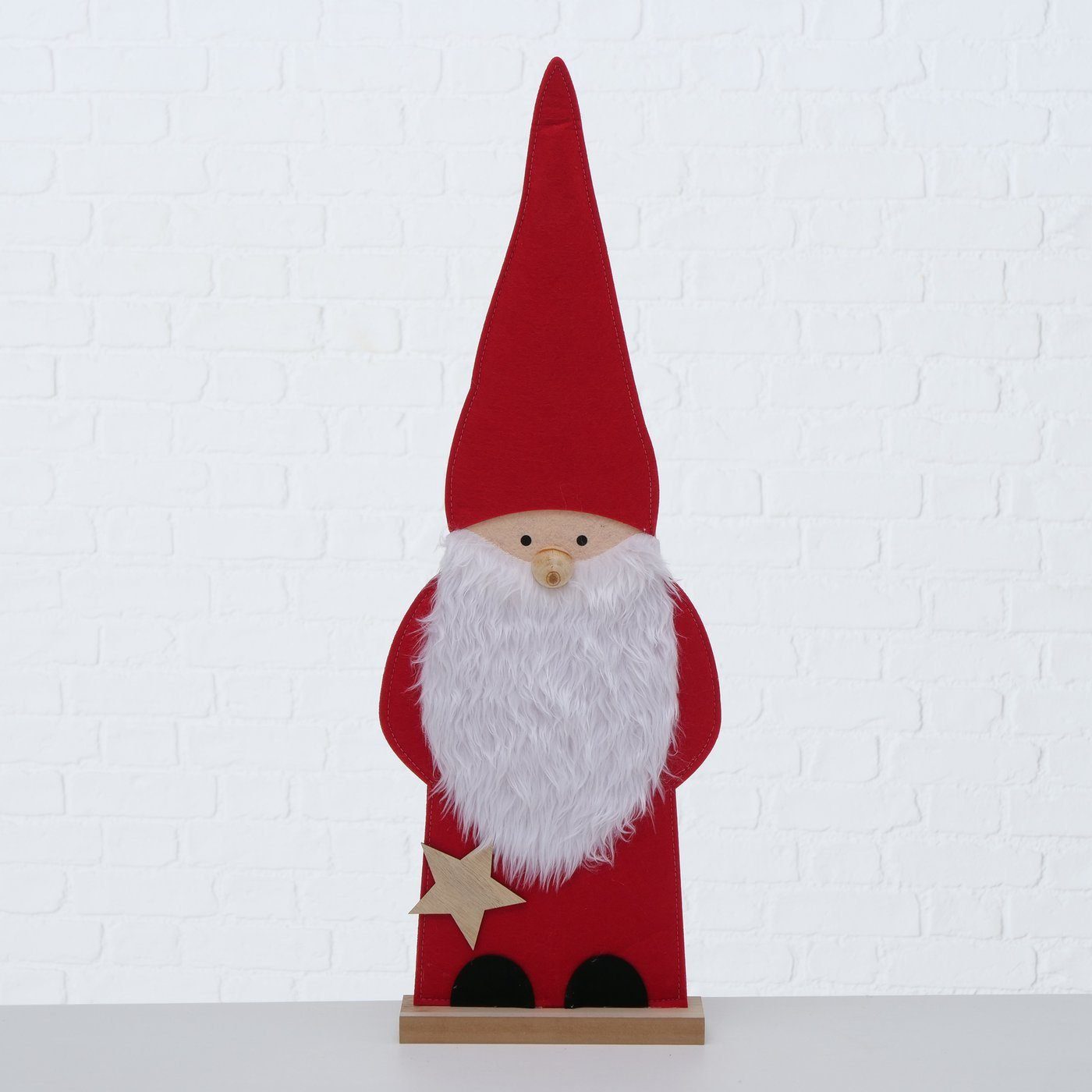 BOLTZE Weihnachtsfigur, MDF, Polyester-Filz | Dekofiguren