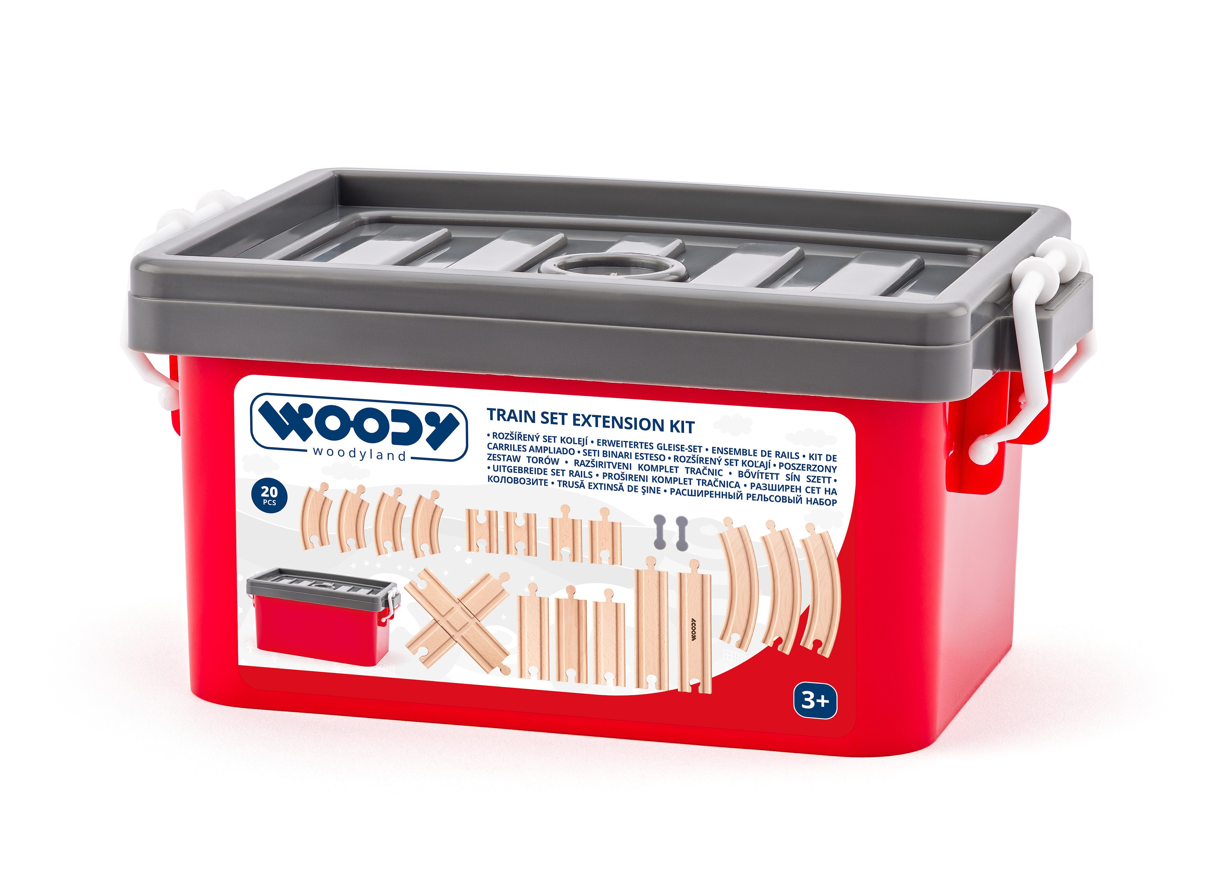 Woodyland Spielzeugeisenbahn-Schiene Holzeisenbahnset Zubehör Schienen in e günstig online kaufen