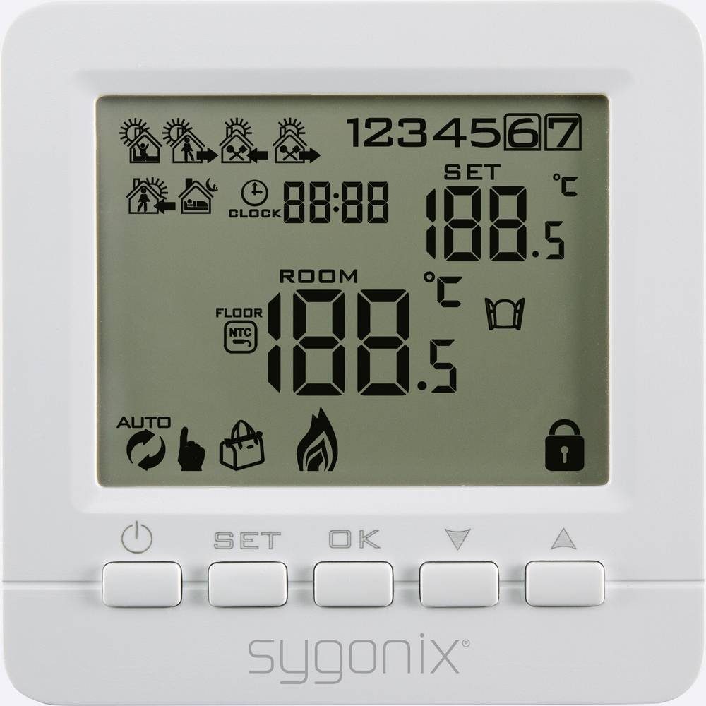 Sygonix Raumthermostat Programmierbares Heizungsthermostat, digital SY-4500818