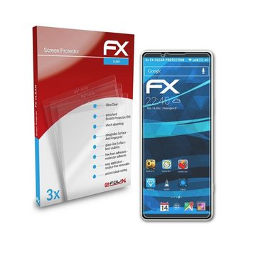 atFoliX Schutzfolie Displayschutz für Sony Xperia 5 IV, (3 Folien), Ultraklar und hartbeschichtet