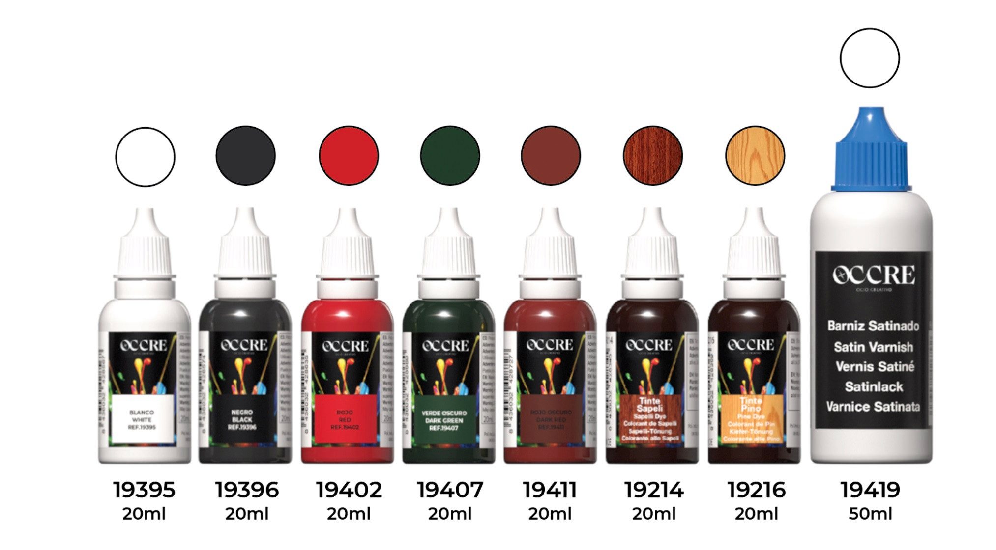 OcCre Modellbausatz GJØA Farben Pack, (Bastelbedarf, 1-tlg., Oberflächenbehandlung), Made in Europe