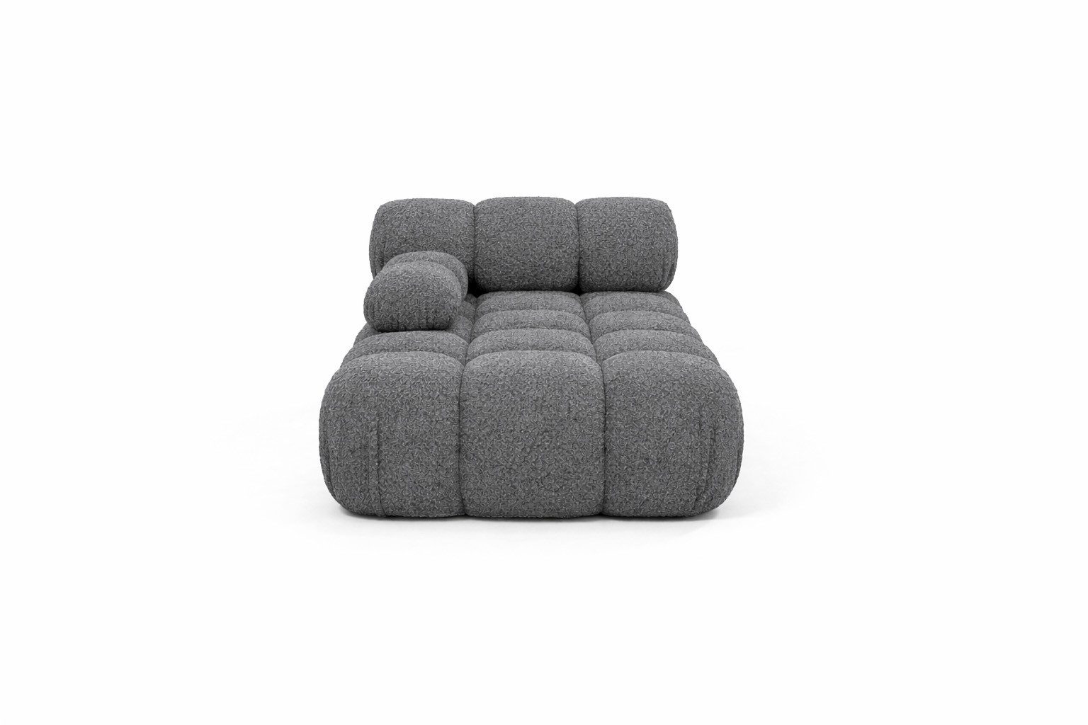 Kaiser Möbel Chaiselongue modular für Wohnzimmer, Bouclé-Stoff Abriamo, Selia, Chaiselongue, Chaiselongue-Modul zum Entspannen,Modernes Lounge-Design
