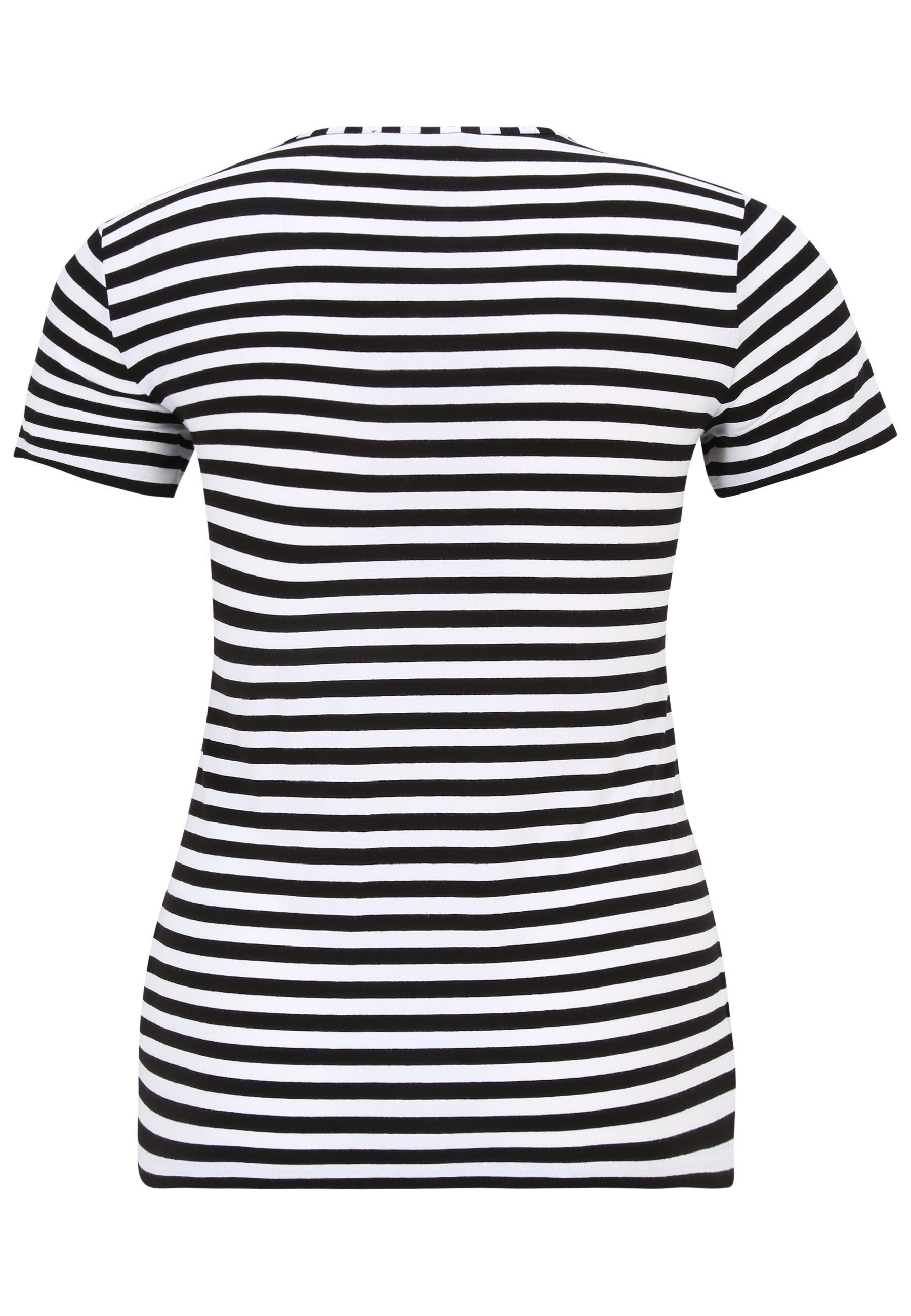 Motivprint Streifen-Muster mit Streich Design Doris mit T-Shirt modernem und T-Shirt