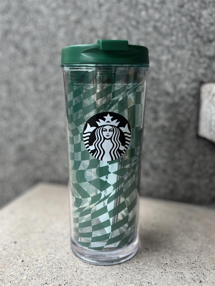 Starbucks Frühstücks-Geschirrset Starbucks Tumbler grün kariert