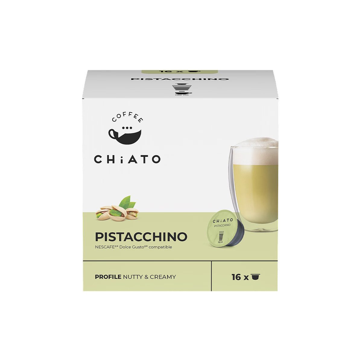 CHiATO Kaffee Kaffeekapseln kompatibel mit NESCAFÉ® Dolce Gusto® CHiATO Pistacchino