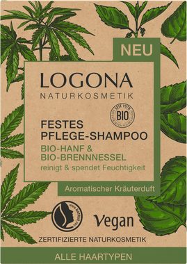 LOGONA Festes Haarshampoo Hanf & Brennnessel