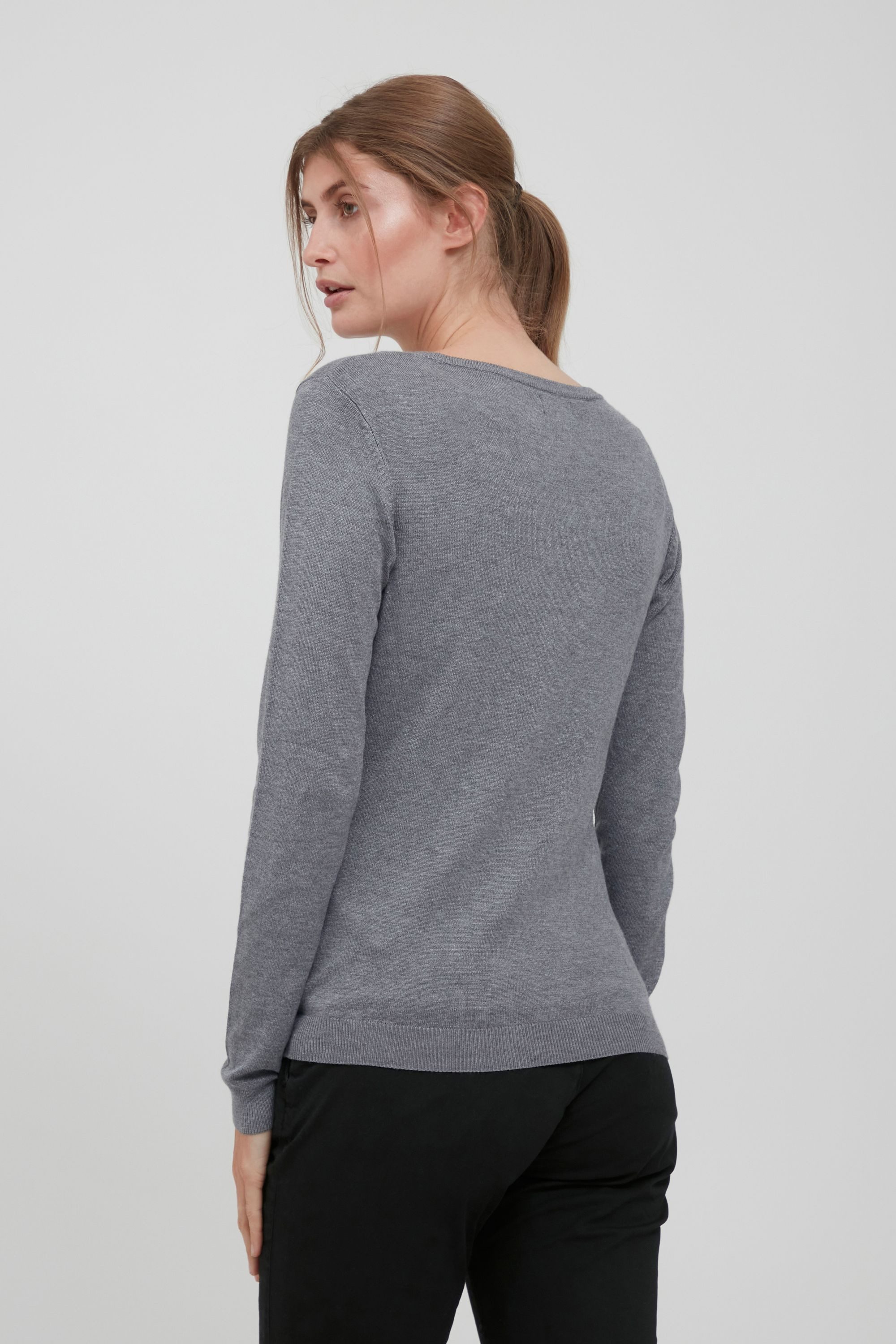 OXMO Strickpullover OXEdda Gemütlicher Basic Feinstrickpullover
