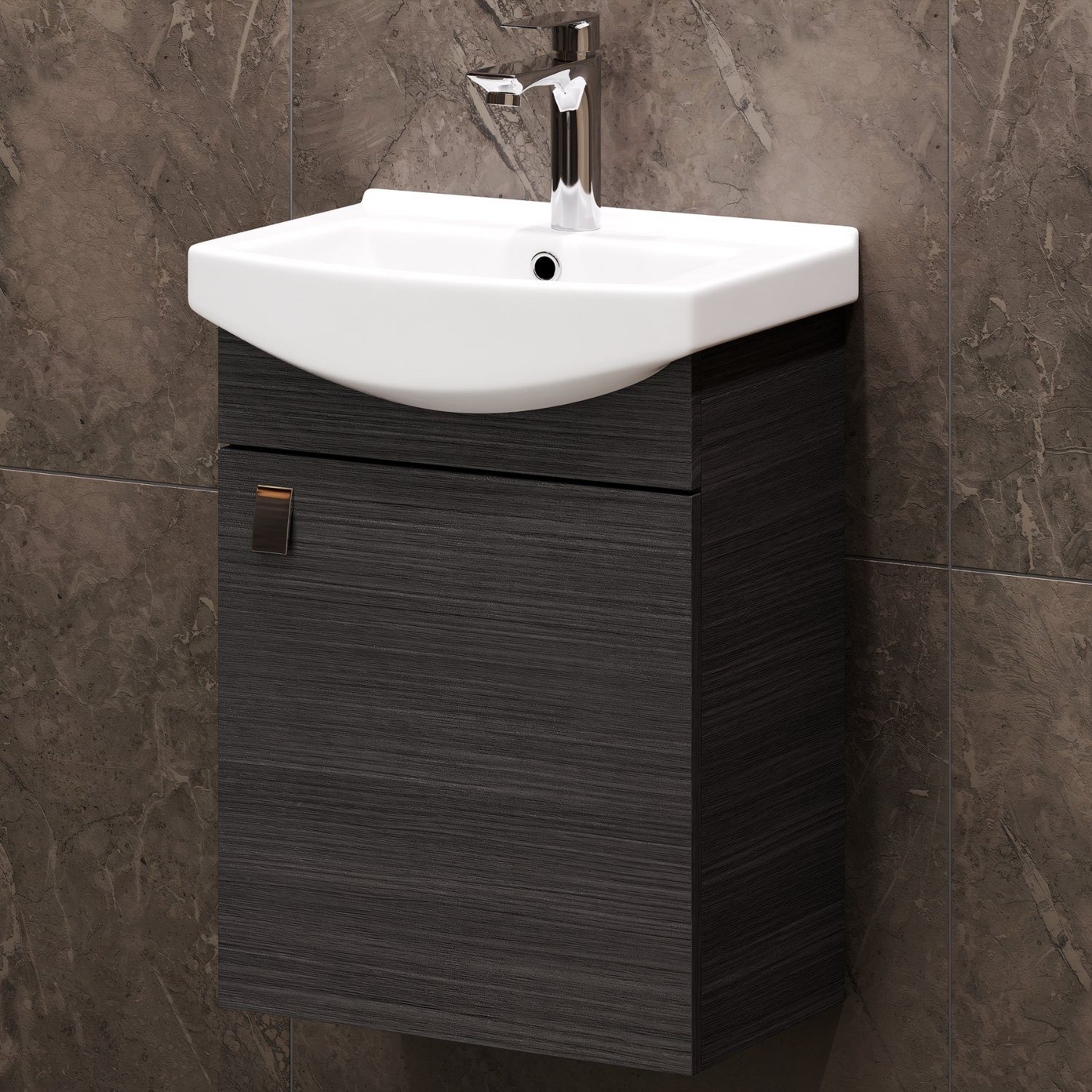 Planetmöbel Waschtisch Waschtischunterschrank 45 cm (Anthrazit) günstig online kaufen