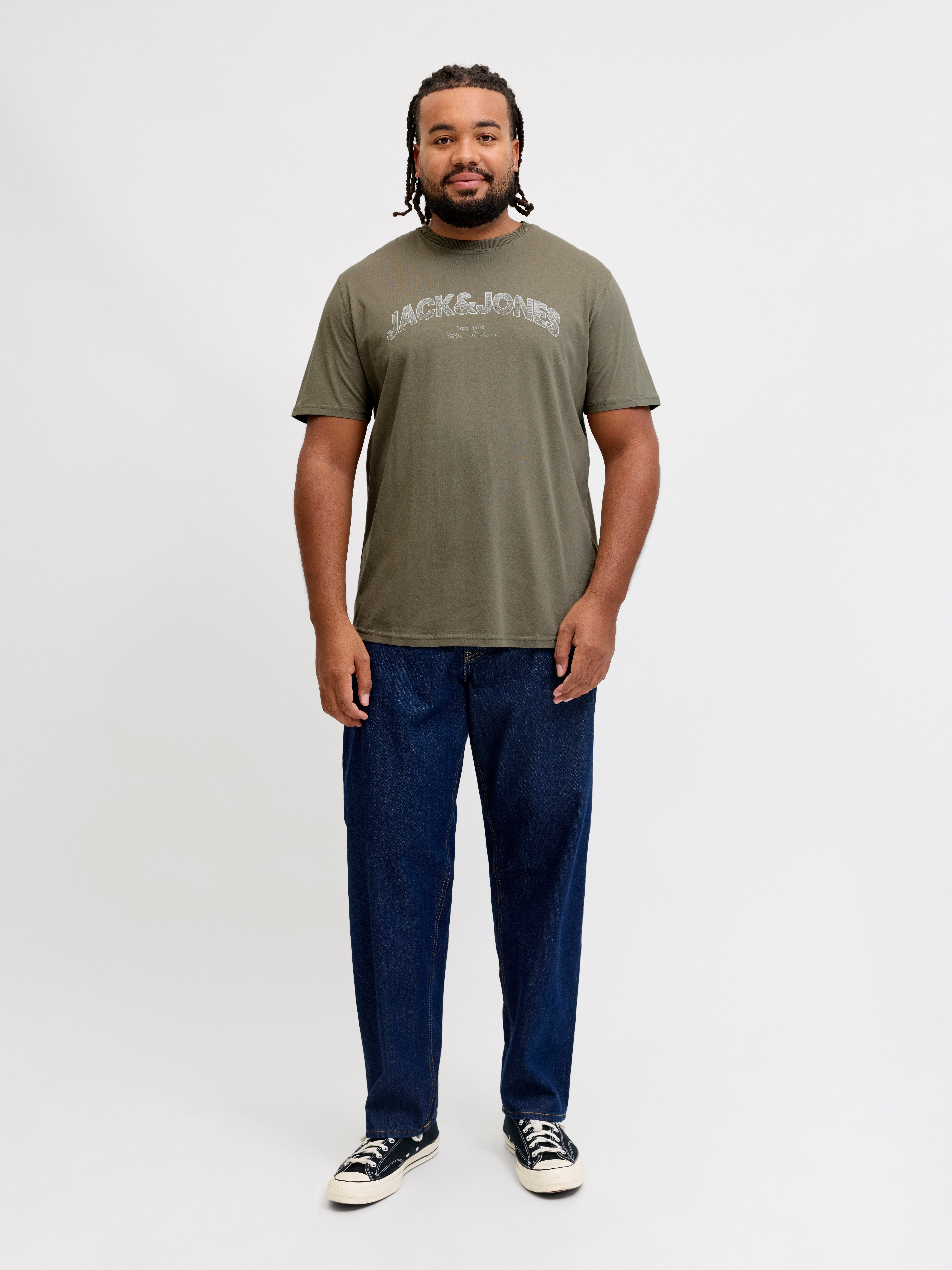 Jack & Jones PlusSize Rundhalsshirt JJAVERY TEE SS CREW NECK PLS Baumwolle, normal geschnitten – Bild 4 von 5