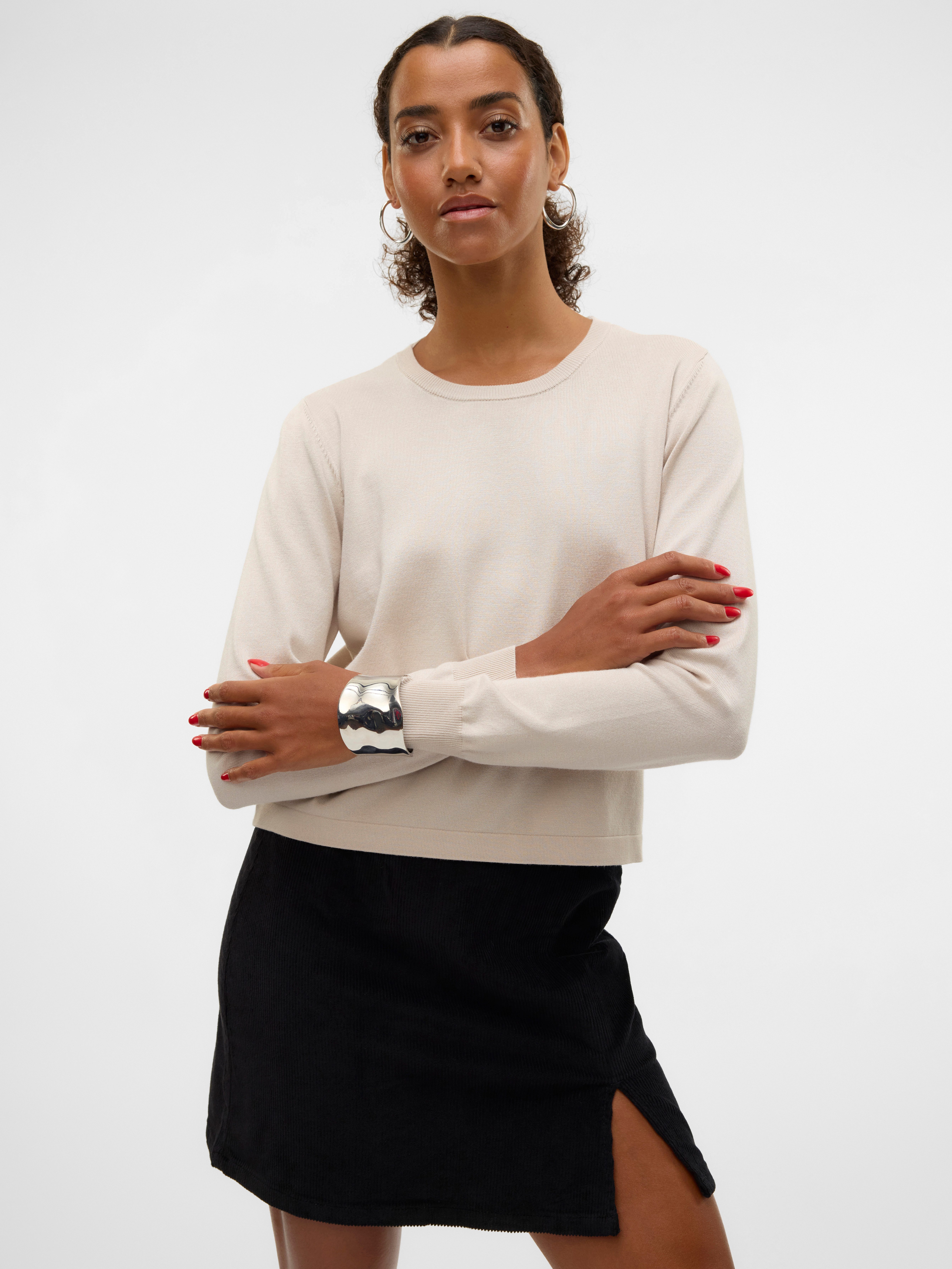 Vero Moda Strickpullover VMSILJE LS O-NECK günstig online kaufen