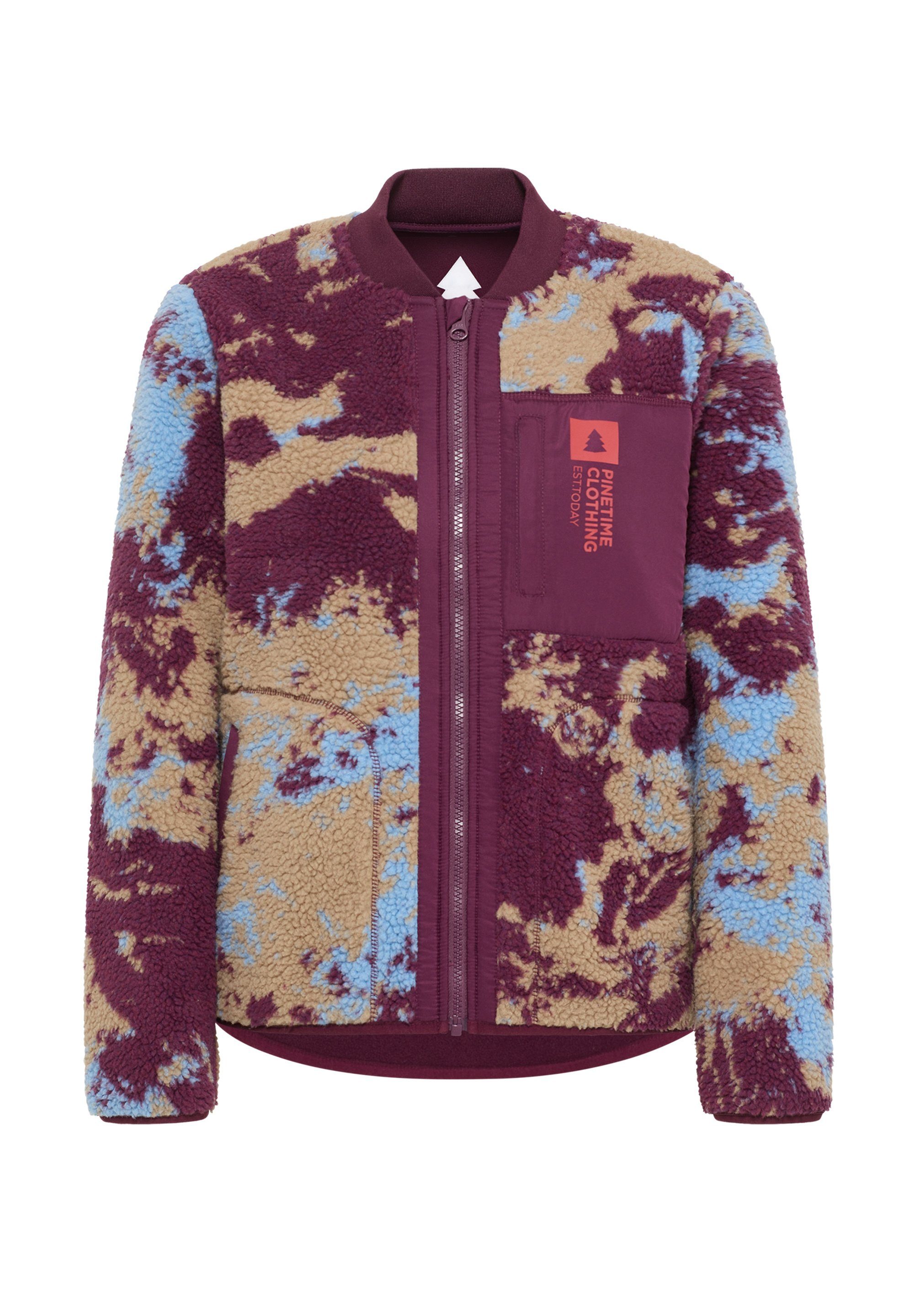 kältere für Tage Clothing Moss cropped The Fleecejacke Jacket ruby Pinetime Perfekt