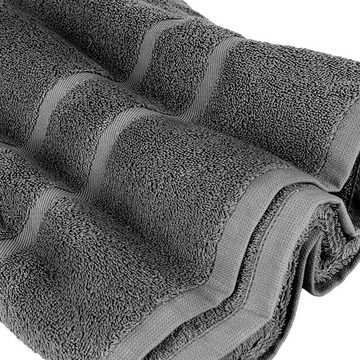 StickandShine Handtuch Handtücher Badetücher Saunatücher Duschtücher Gästehandtücher in Dunkelgrau zur Wahl 100% Baumwolle 500 GSM