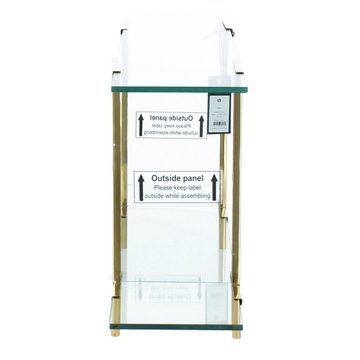 Standregal Display Regal Pure Messing Glas 60x28 cm 209920901