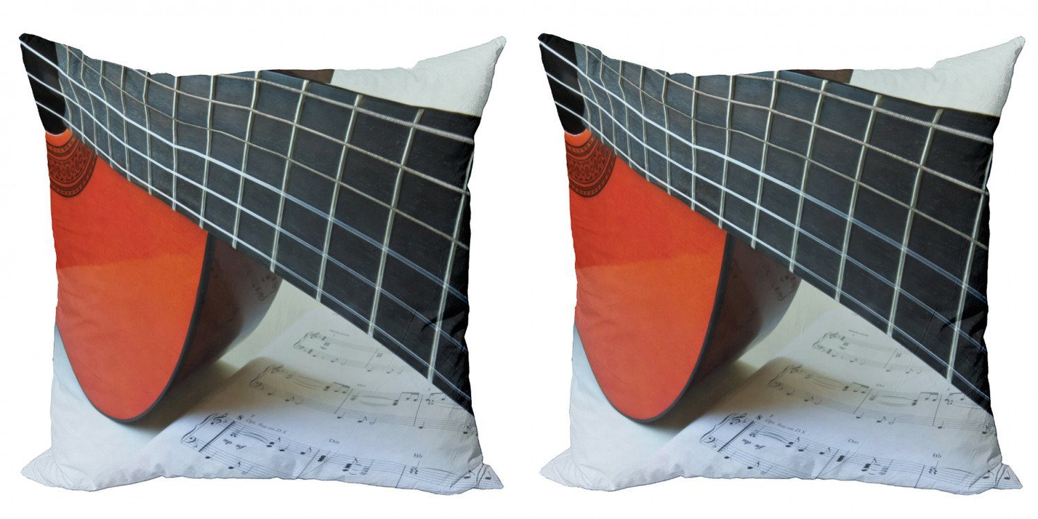 Gitarre Stück), Abakuhaus Up Accent Modern Digitaldruck, Kissenbezüge Fingerblatt Close (2 Doppelseitiger