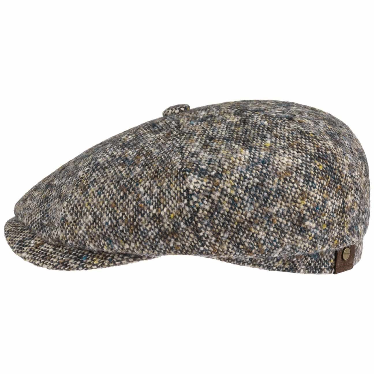 Stetson Flat Cap (1-St) Wollcap mit Schirm beige-blau