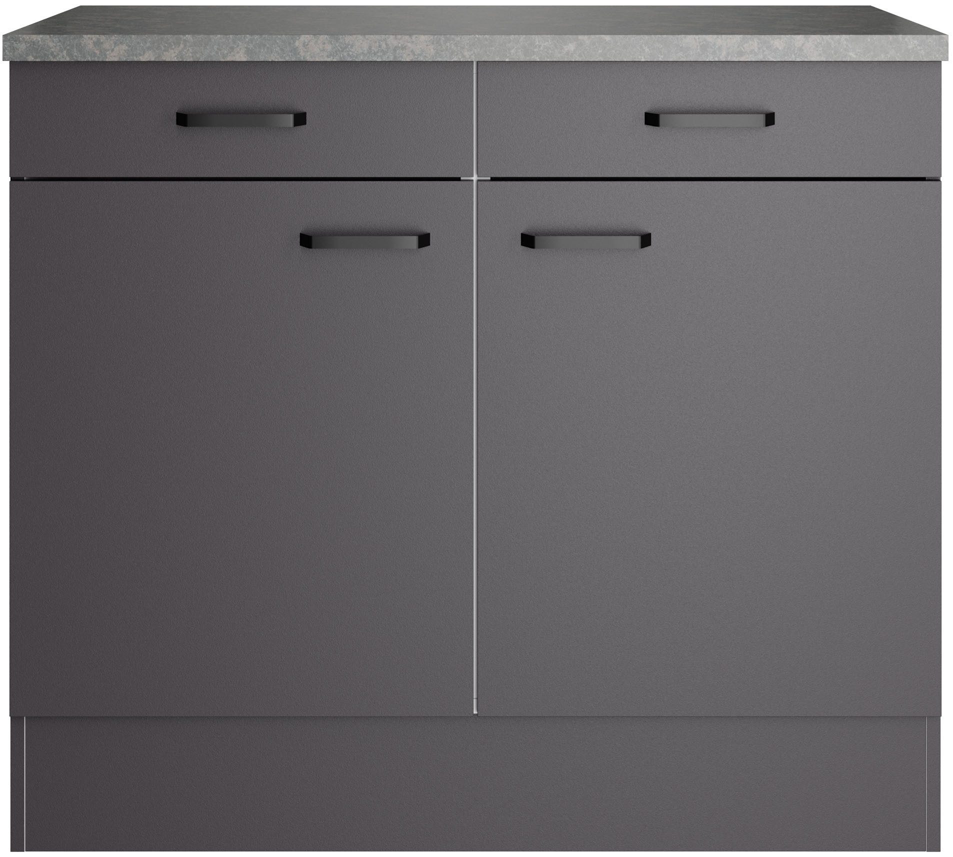 OPTIFIT Unterschrank OPTImulti Breite 100 cm, Tiefe 60 cm, mit 2 Türen, 2 Schubkästen, 1 Einlegeboden