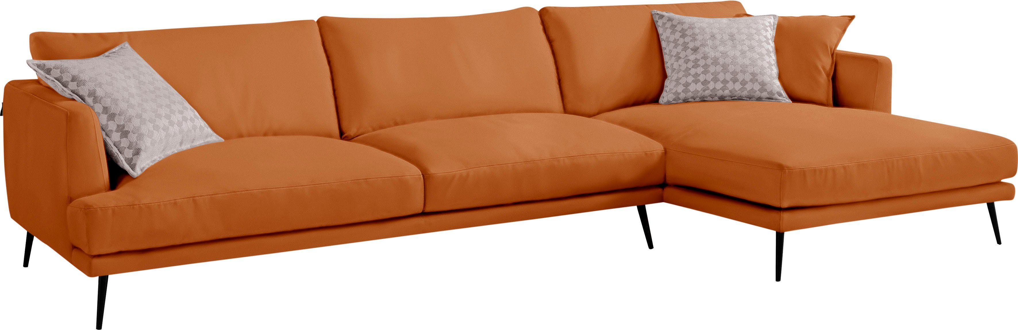 Egoitaliano Ecksofa Sophia, Designsofa mit extrakomfortablem Sitzkomfort, Breite 274cm, mit Daunenfederung, L-Form