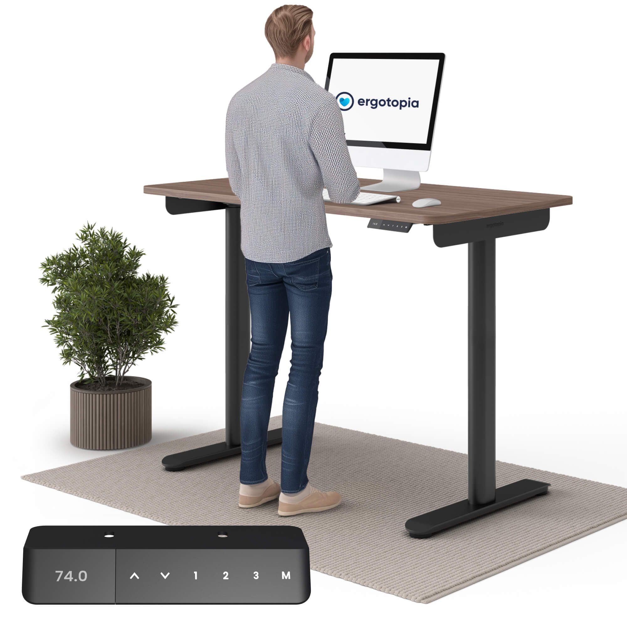 Ergotopia Schreibtisch Desktopia One (elektrisch höhenverstellbarer Schreib günstig online kaufen