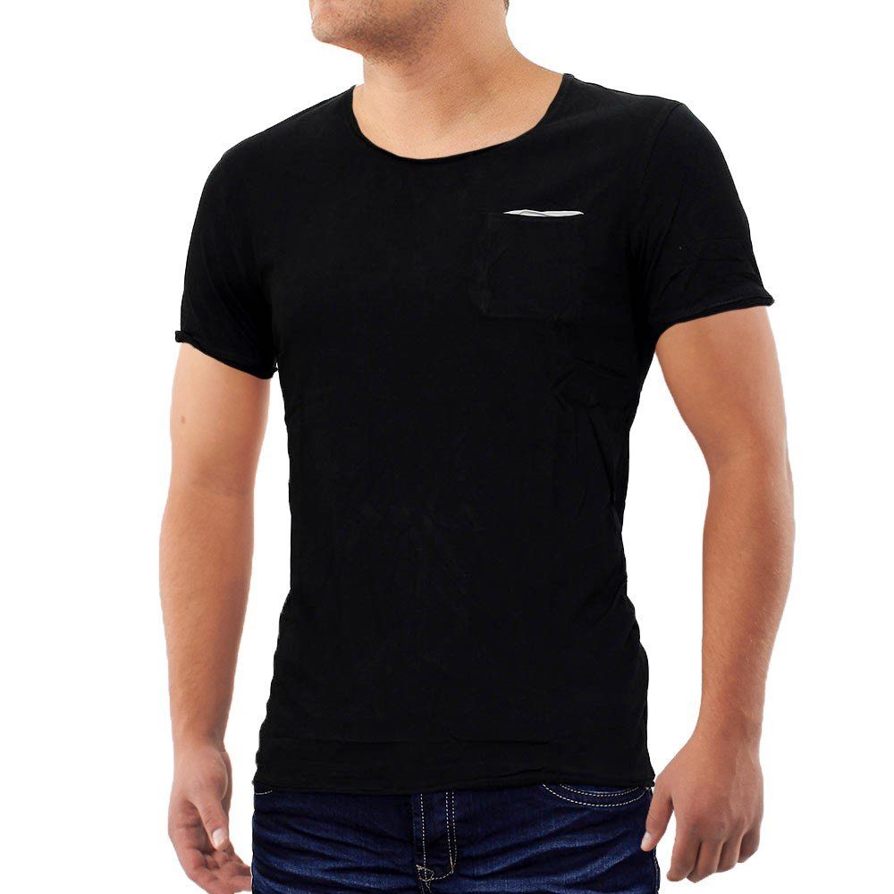 Schwarz T-Shirt Kult 710 (1-tlg) Egomaxx ID710 T-Shirt in