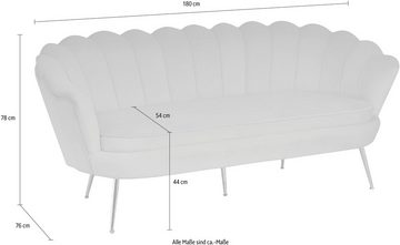 SalesFever 3-Sitzer Clam, extravagantes Muscheldesign, Breite 180 cm