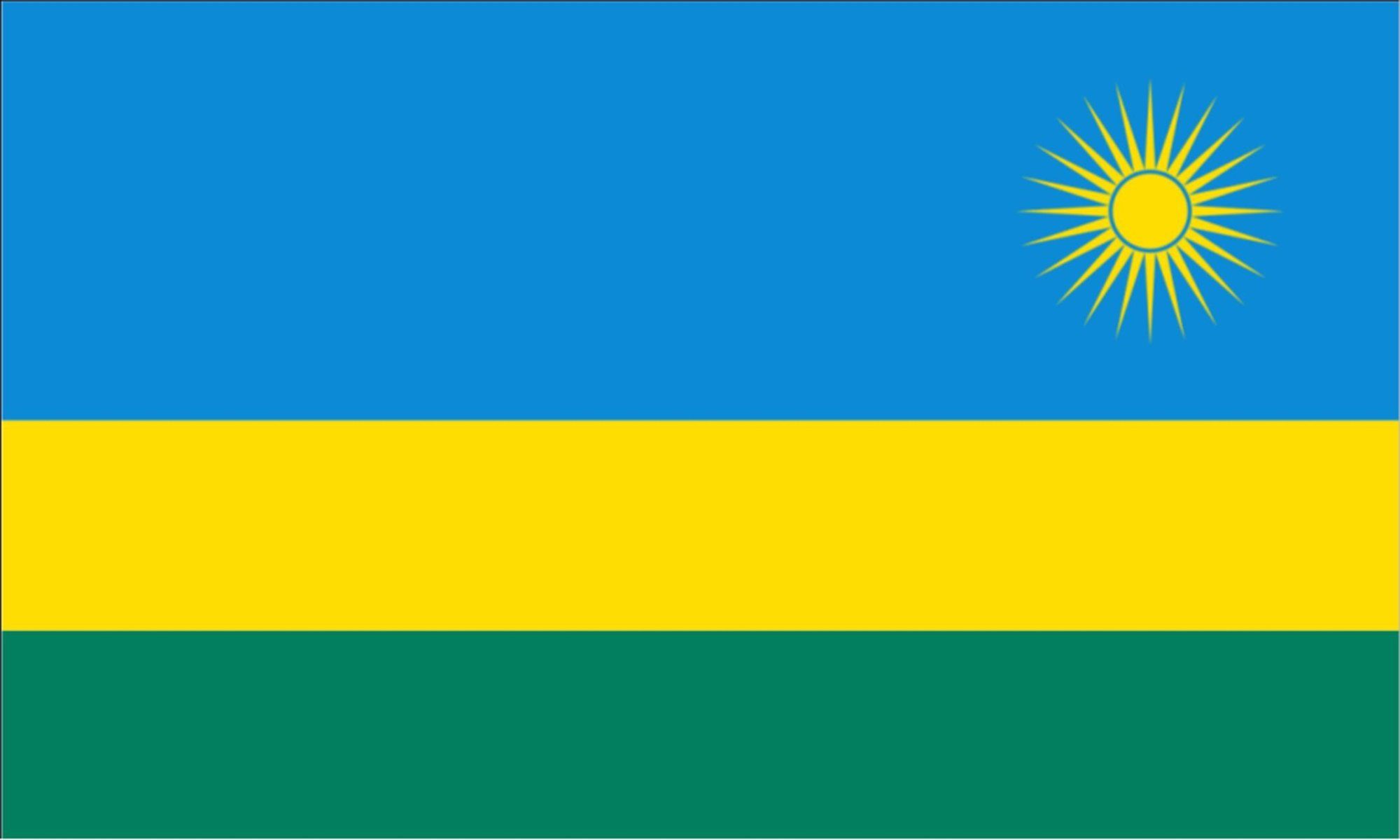 flaggenmeer Flagge Flagge Ruanda 110 g/m² Querformat | Fahnen