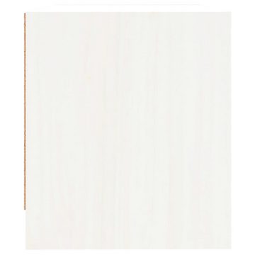 vidaXL Nachttisch Nachttisch Weiß 40x31x35,5 cm Massivholz Kiefer Nachtkonsole