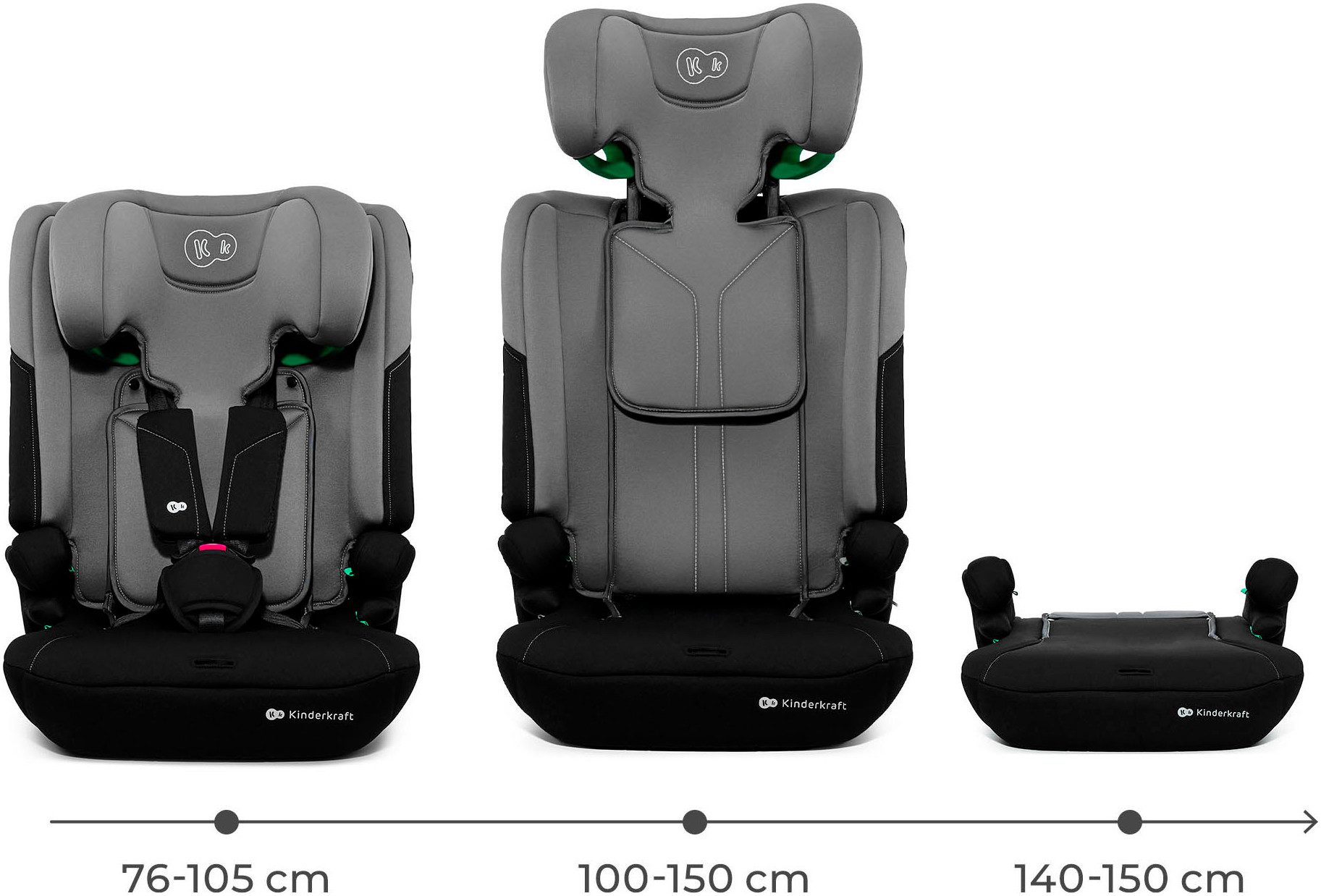 Kinderkraft Autokindersitz I-COMFY i-Size, ab: 15 Monaten, bis: 12 Jahren, ab: 76 cm, bis: 150 cm