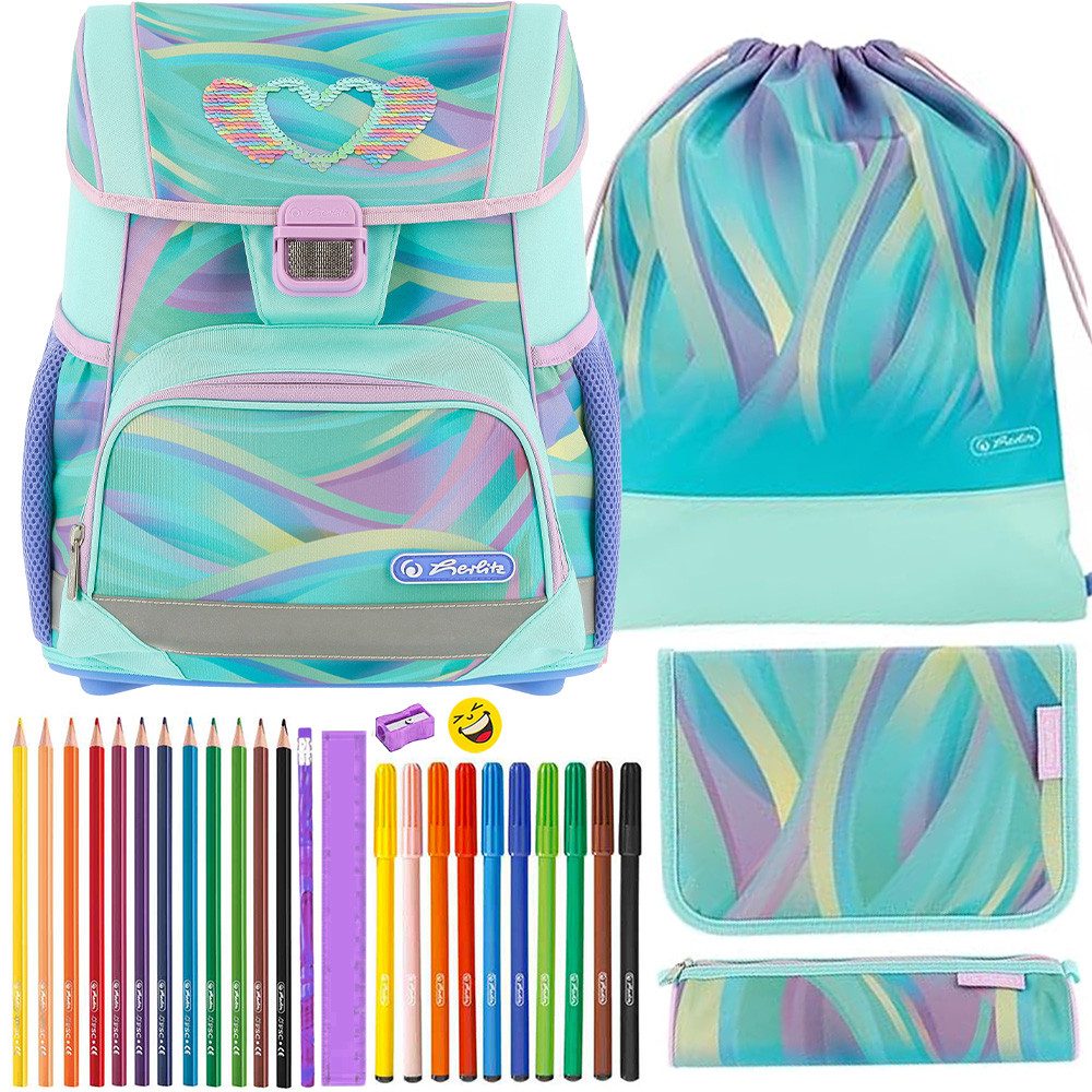 Herlitz Schulranzen Set Loop Plus 10-teilig 2026 Mädchen Minty Love