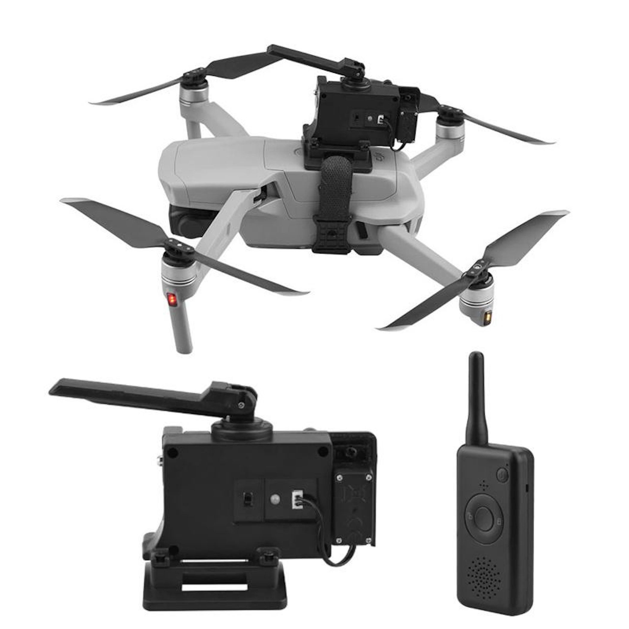 Wigento Für DJI Mavic Air 2 / Air 2S / Mini 4 Pro / 3 Drohnenwerfer Schwarz Zubehör Drohne