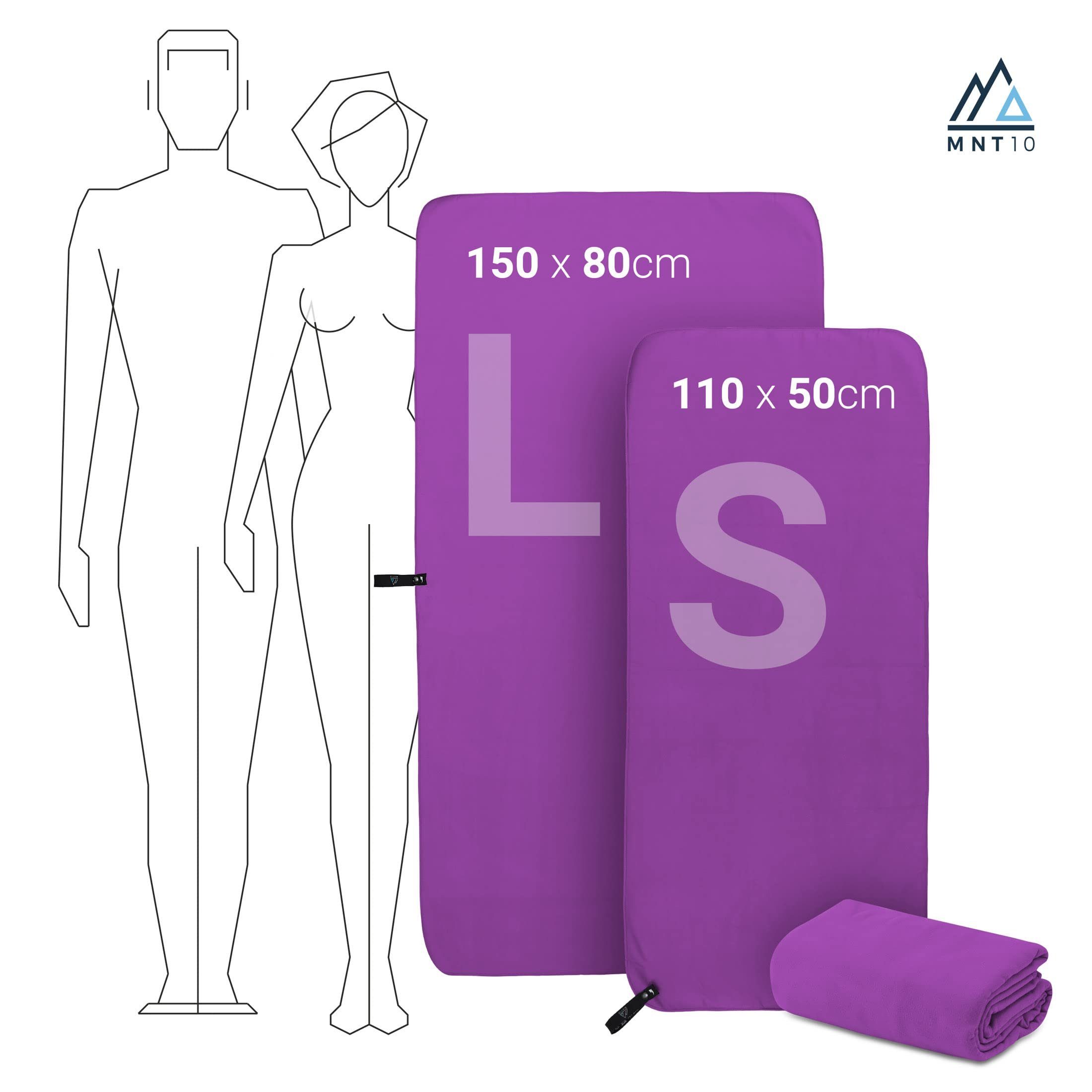 Purple Kompakt, MNT10 perfekt Microfaser Handtuch eignen Case - Ultra Sporthandtuch Handtücher Sich Mit als Mikrofaser Sporthandtuch Leicht,