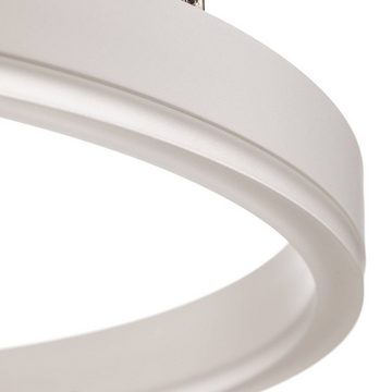 Arcchio LED-Hängeleuchte Albiona, dimmbar, LED-Leuchtmittel fest verbaut, warmweiß, Modern, Metall, Acryl, weiß, 1 flammig, inkl. Leuchtmittel