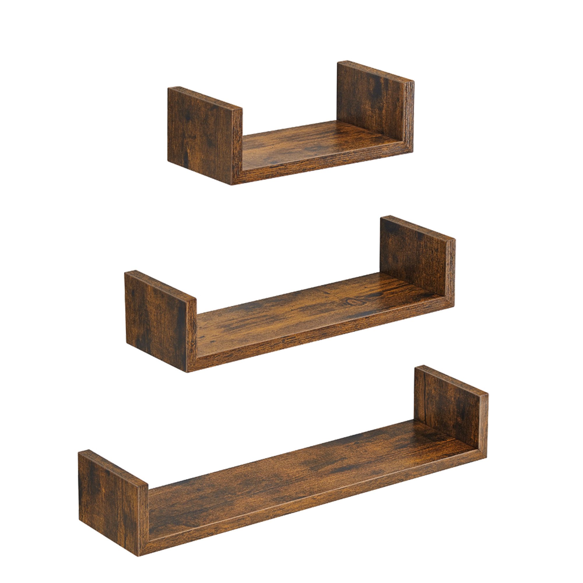 VASAGLE Wandregal, 3-tlg., Schweberegal, 30/45/60 cm, bis 15 kg belastbar günstig online kaufen